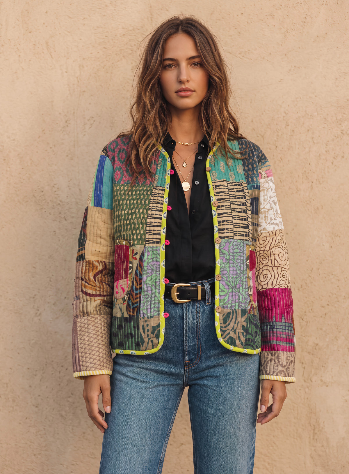 The Reversible Artisan Silk Jacket| Multi Colors