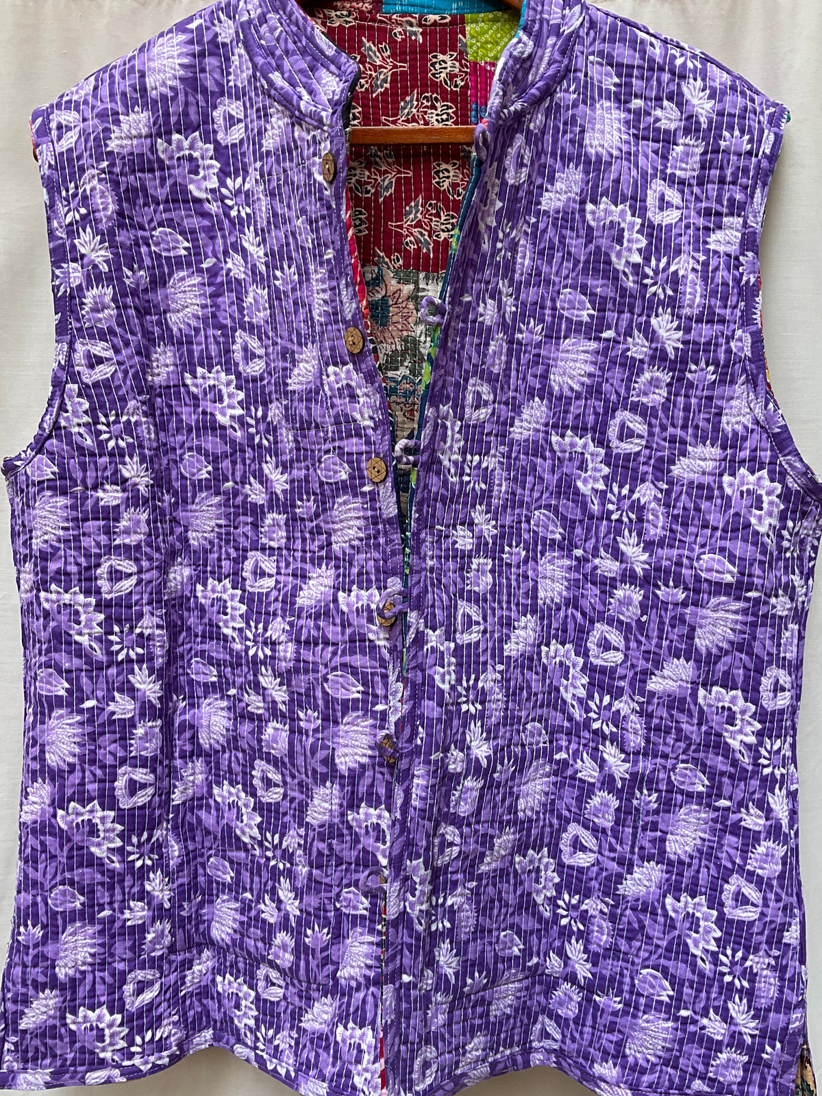 The Reversible Artisan Cotton Jacket| Purple Back