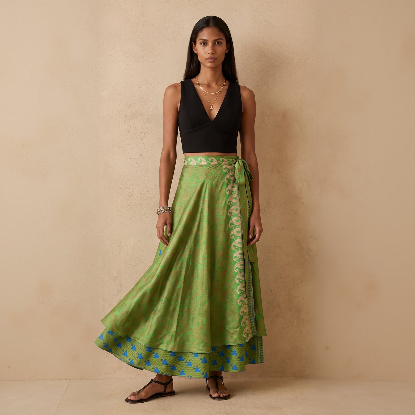 Multi-Wrap Skirt & Dress| Parrots Green