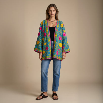 The Artisan Cardigan| Turquoise