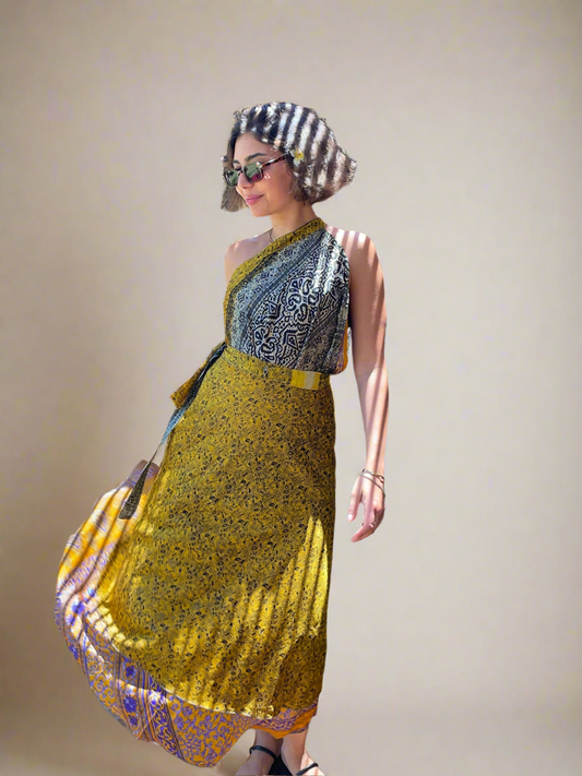 Biba Silk Double layers Wrap Skirt