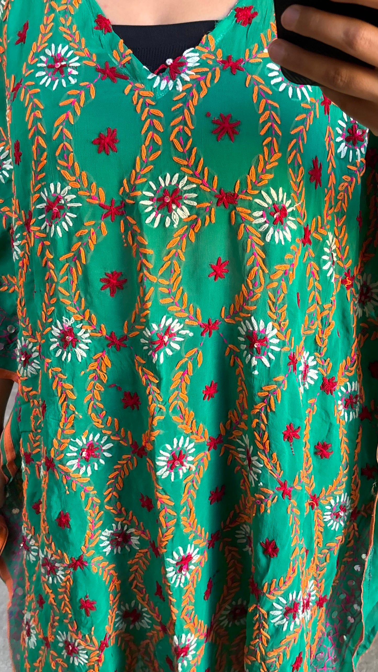 Vera Embroidered Kaftan Dress