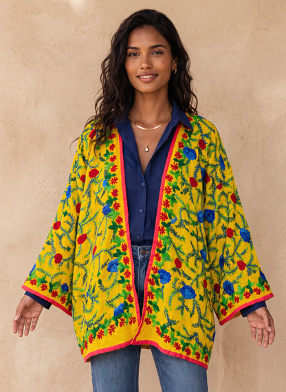 The Artisan Cardigan| Red Yellow