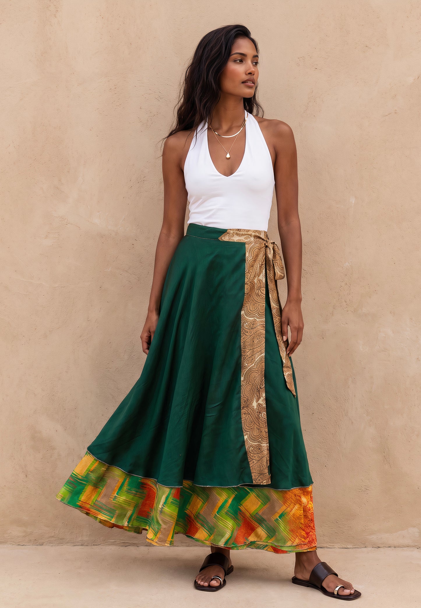 Multi-Wrap Skirt & Dress| Green