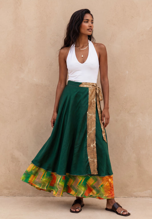 Multi-Wrap Skirt & Dress| Green