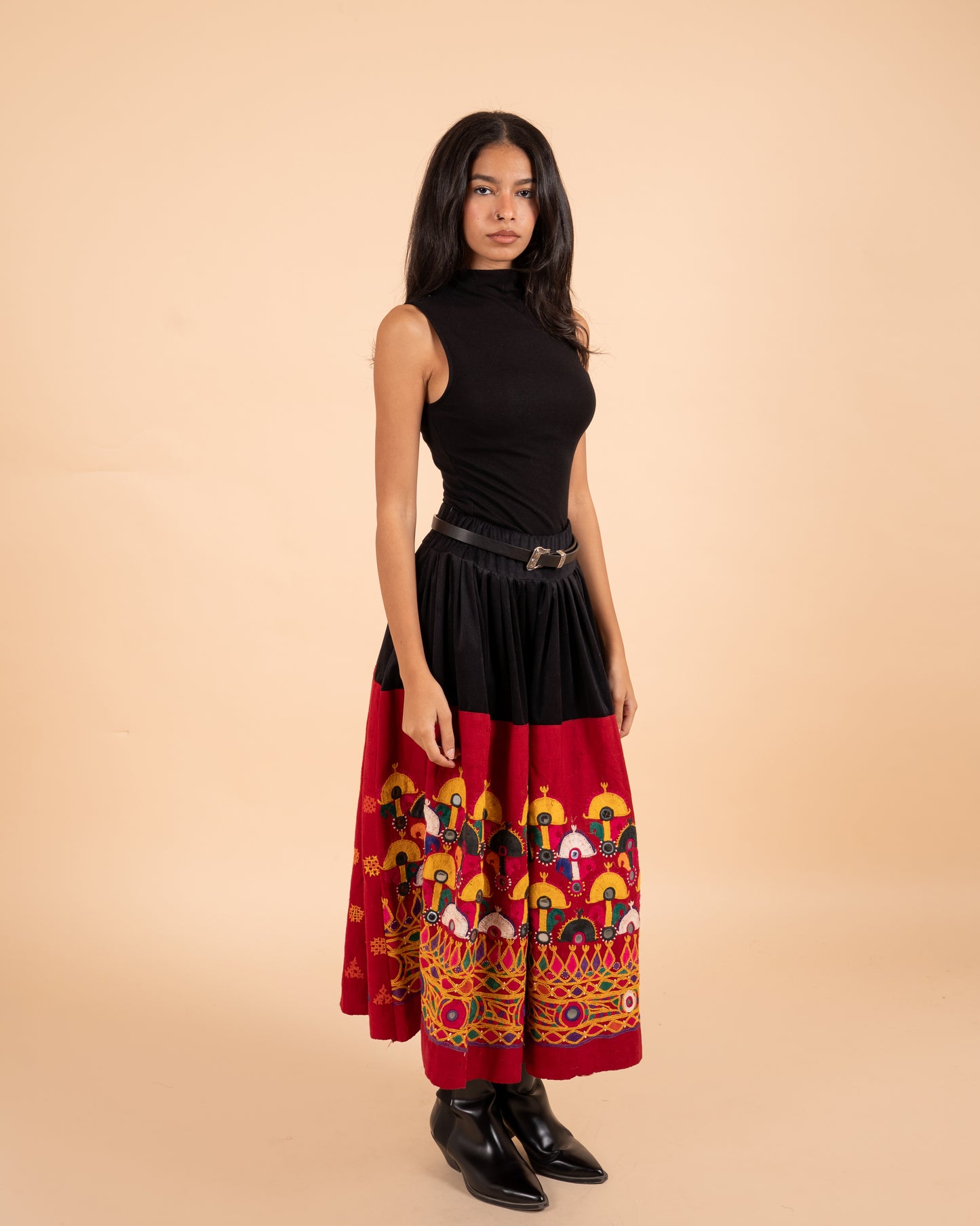 The Desert Heirloom Skirt: Hand-Embroidered