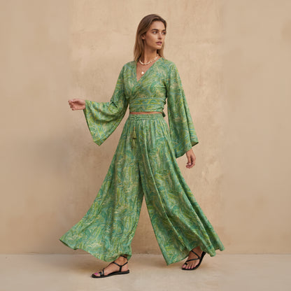 Kira Pants & Top| Tropical Green