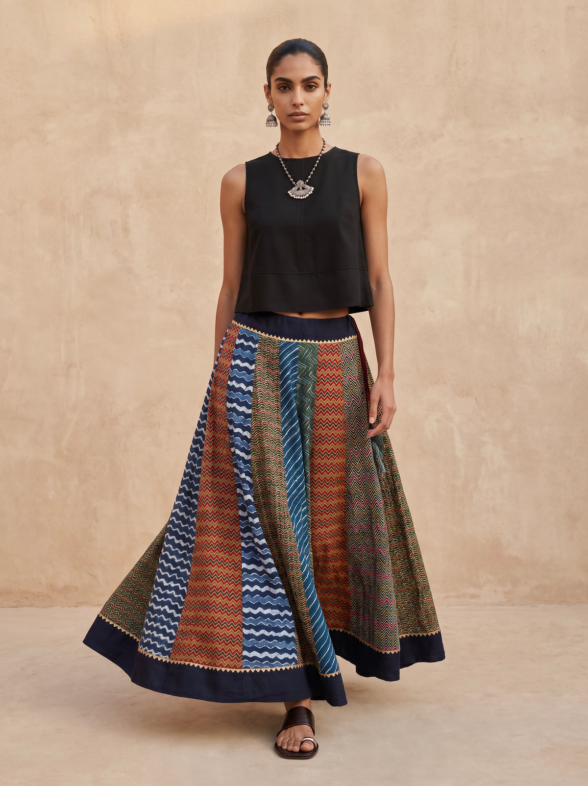 The Ajrakh Maxi Skirt| Weaves