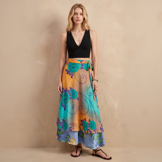 Multi-Wrap Skirt & Dress| Flowers Fusion