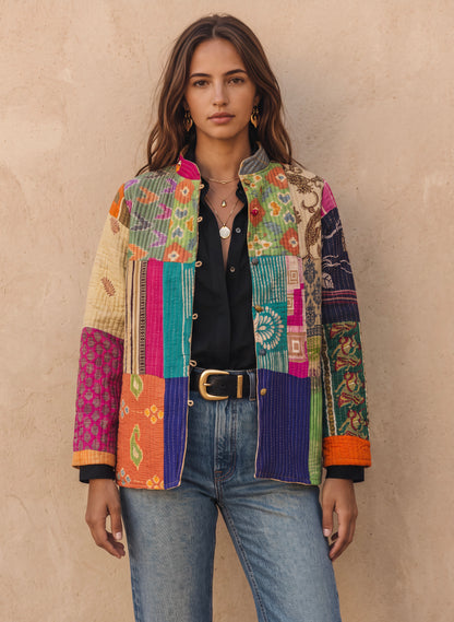 The Reversible Artisan Silk Jacket| Ann