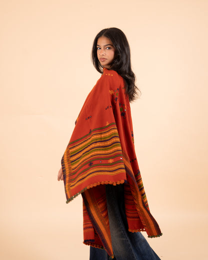 Ishtar Hand-Loomed Cape & Shawl | Ember