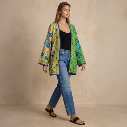 The Artisan Cardigan| Canary Green