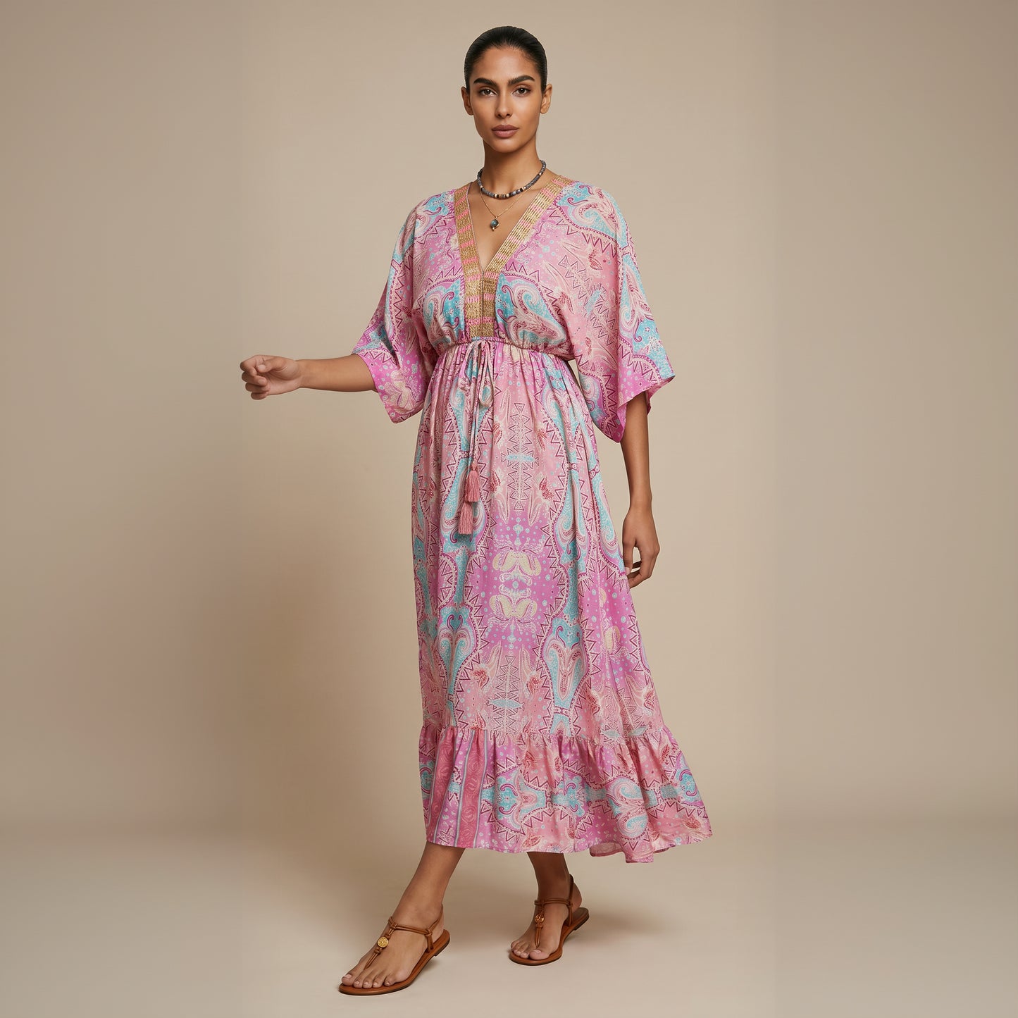 Lotus Blossom Silk Dress