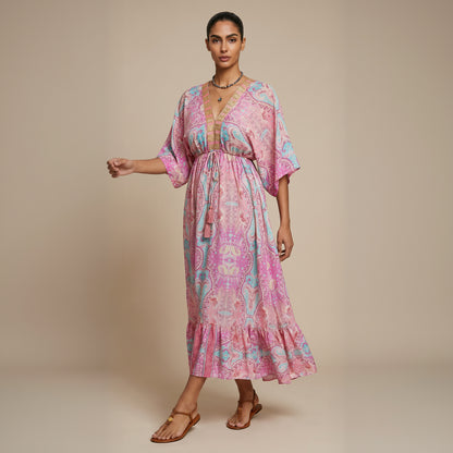 Lotus Blossom Silk Dress