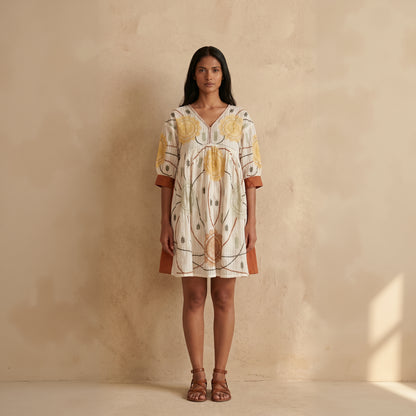 The Solstice Embroidered Mini Dress