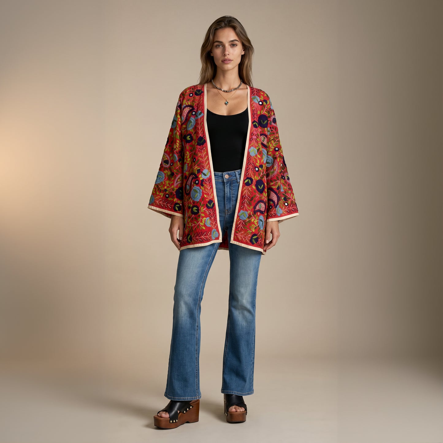The Artisan Cardigan| Rustic Red