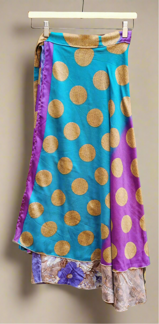 Julie Silk Wrap Skirt