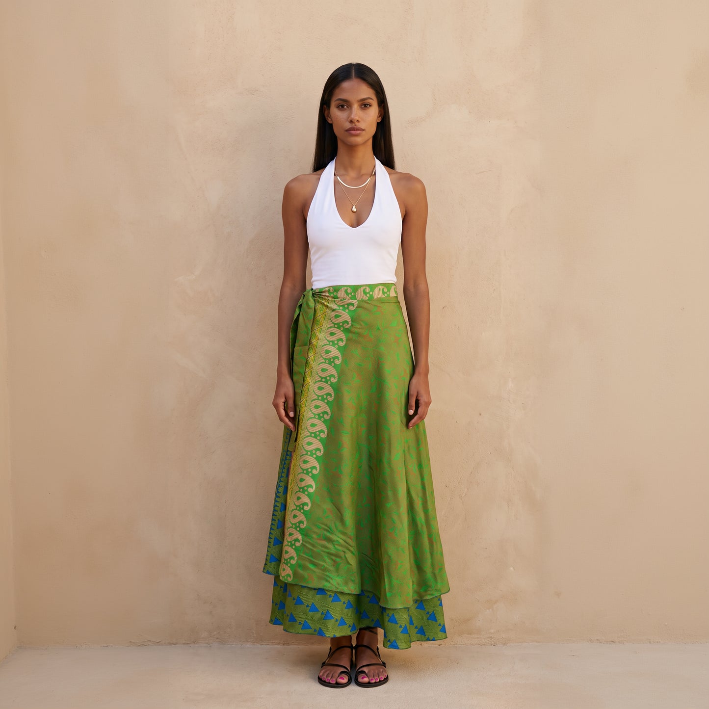 Multi-Wrap Skirt & Dress| Parrots Green