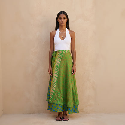 Multi-Wrap Skirt & Dress| Parrots Green