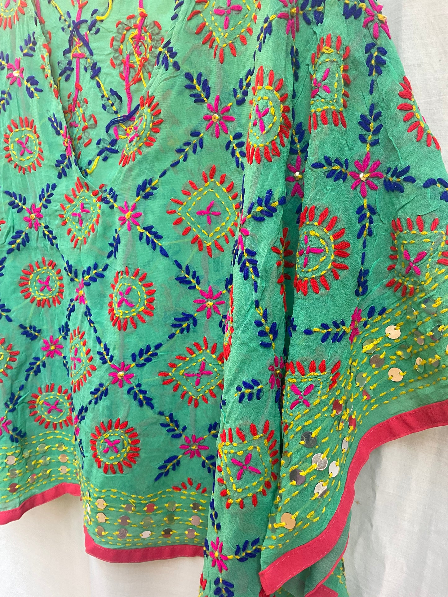 Azmiralda Hand Embroidered Top| Mint
