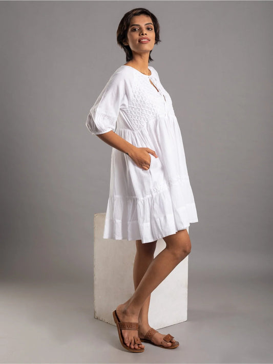 Angel Pure Cotton Embroidered Dress