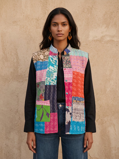The Reversible Artisan Cotton Jacket|  Stripe Back