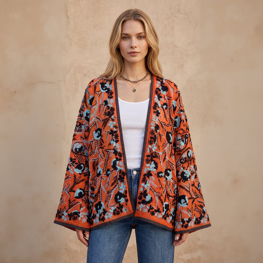 The Artisan Cardigan| Orange