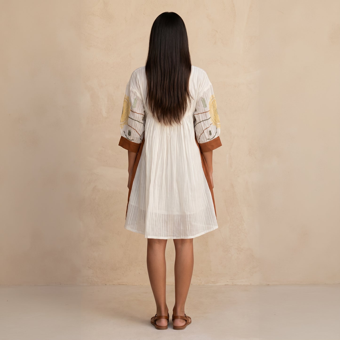 The Solstice Embroidered Mini Dress