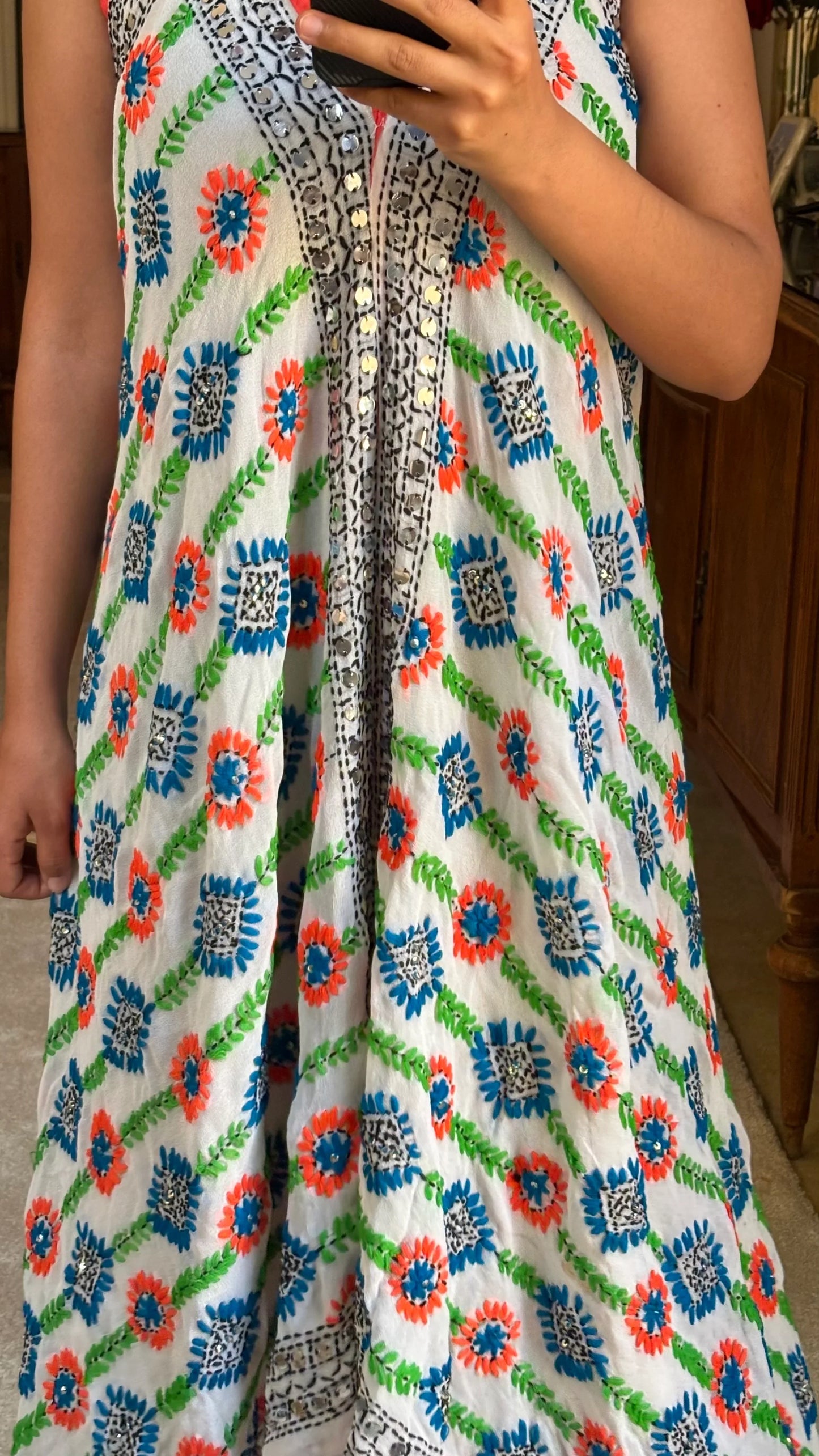 Isla Hand Embroidered Backless Dress
