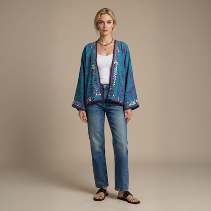 The Artisan Cardigan| Petrol