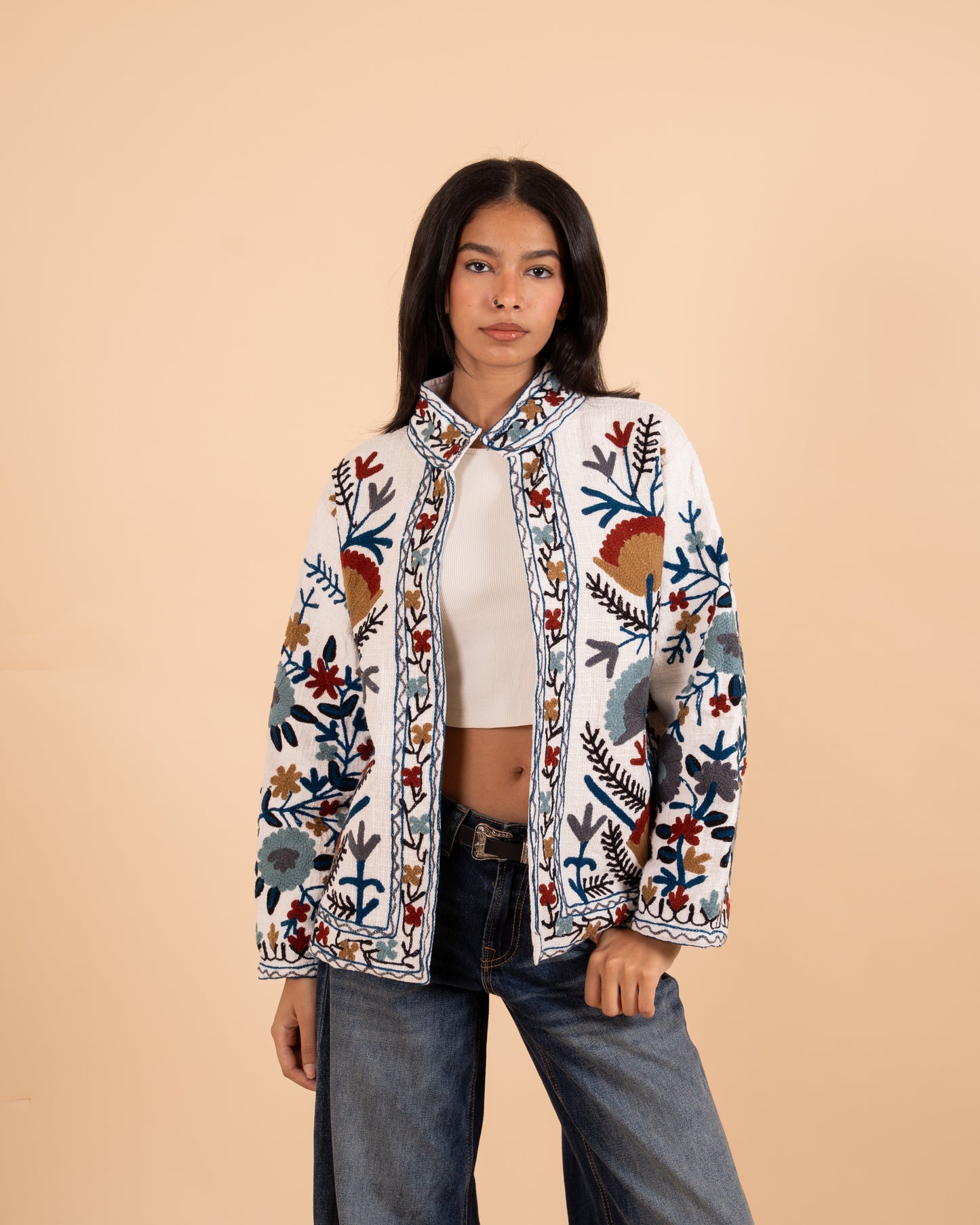 Heirloom Jacket: Embroidered  |White