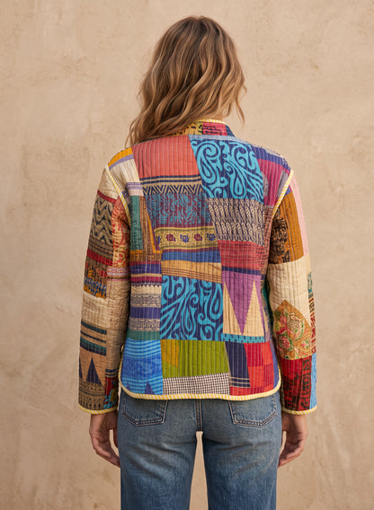 The Reversible Artisan Silk Jacket| Multi Colors