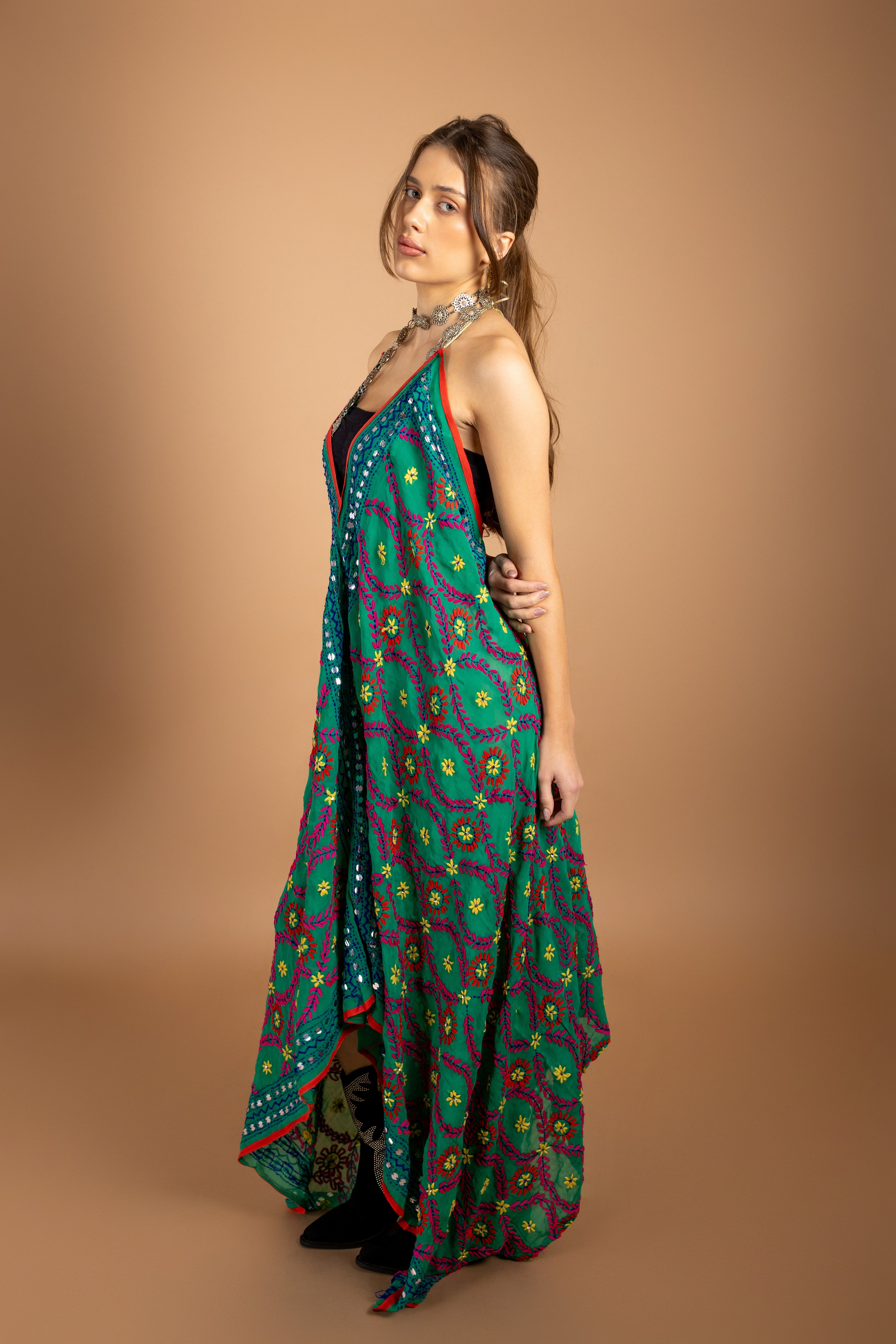 Jana Hand Embroidered Backless Dress – Boheman