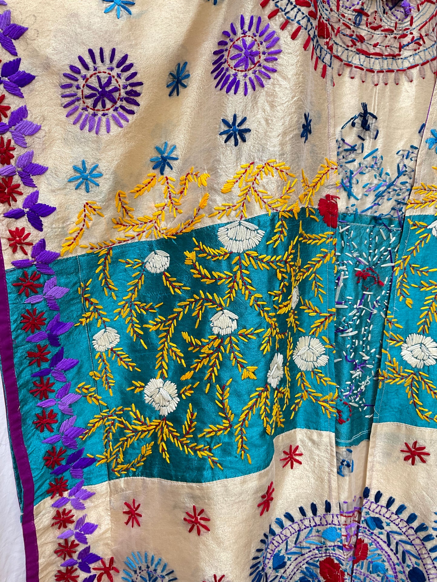 Lakshmi Hand Embroidered Kaftan Kimono| Silk