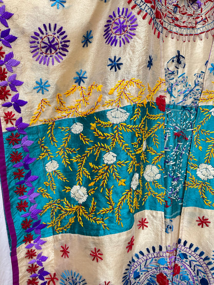 Lakshmi Hand Embroidered Kaftan Kimono| Silk