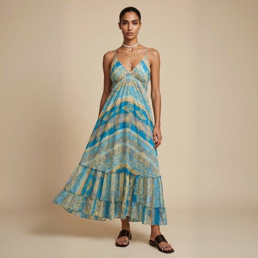Maya Silk Dress| Sea Shells
