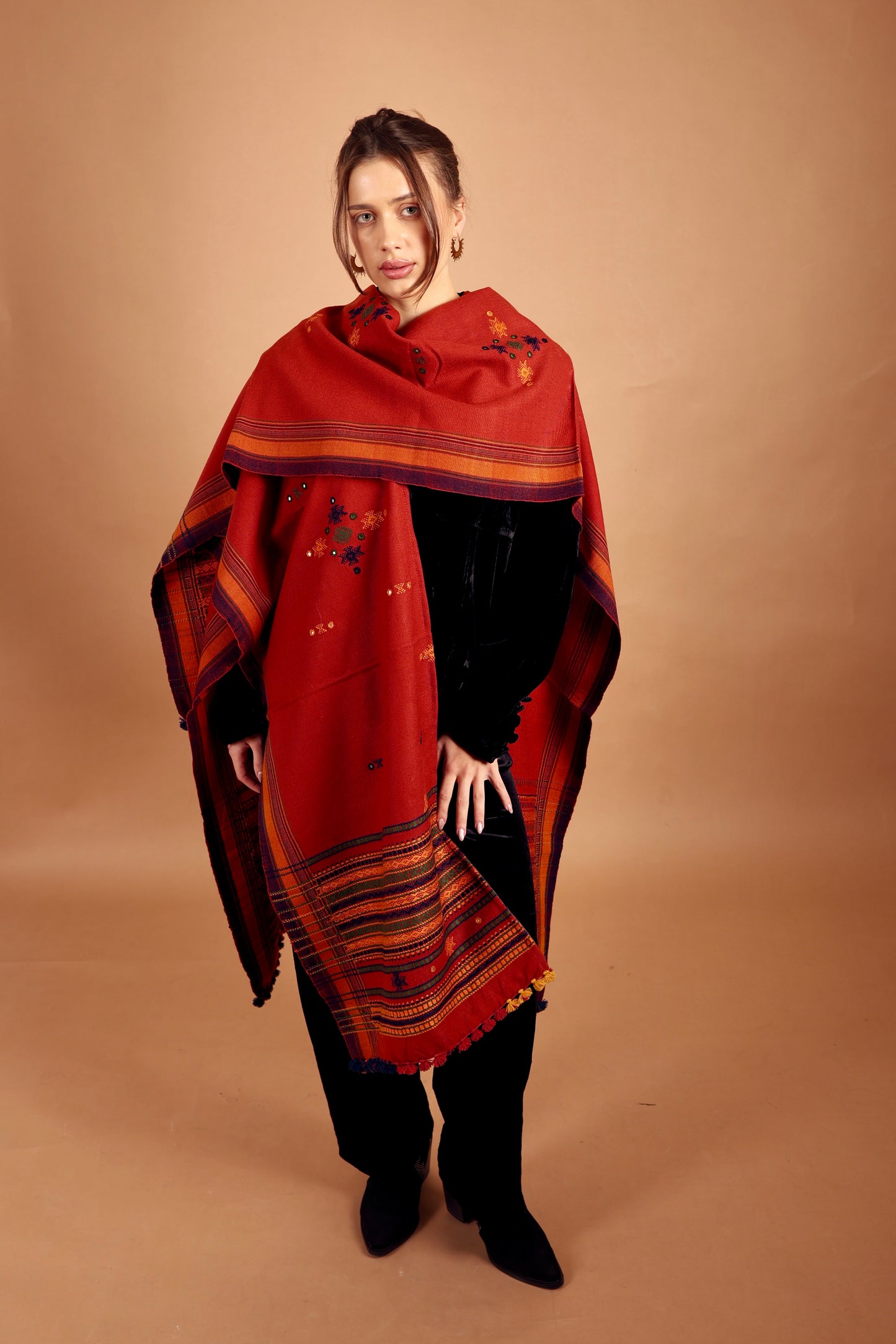 Ishtar Hand-Loomed Cape & Shawl | Ember