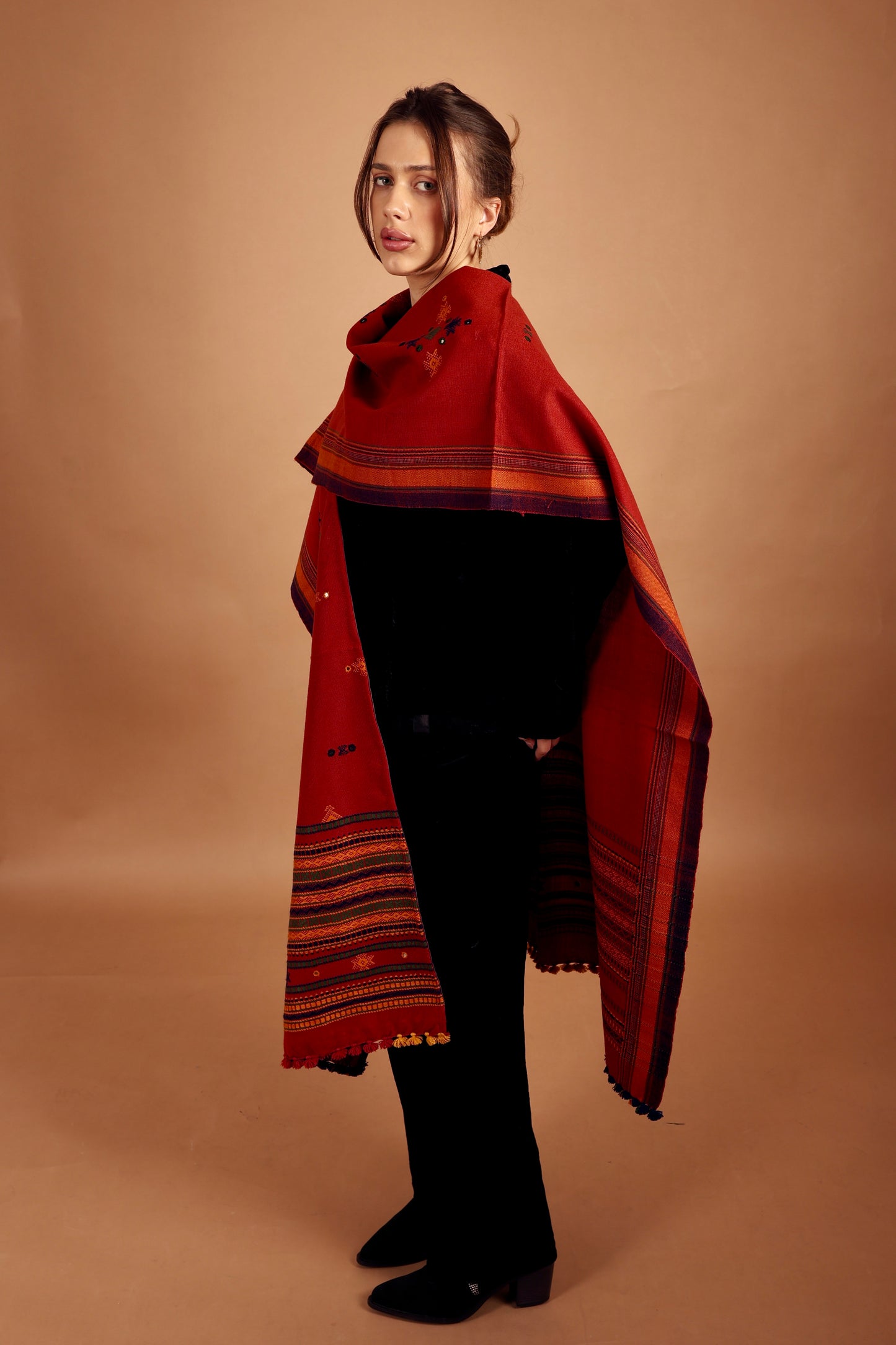 Ishtar Hand-Loomed Cape & Shawl | Ember