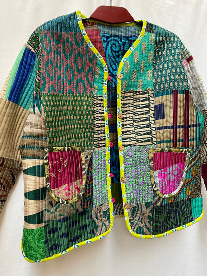 The Reversible Artisan Silk Jacket| Multi Colors