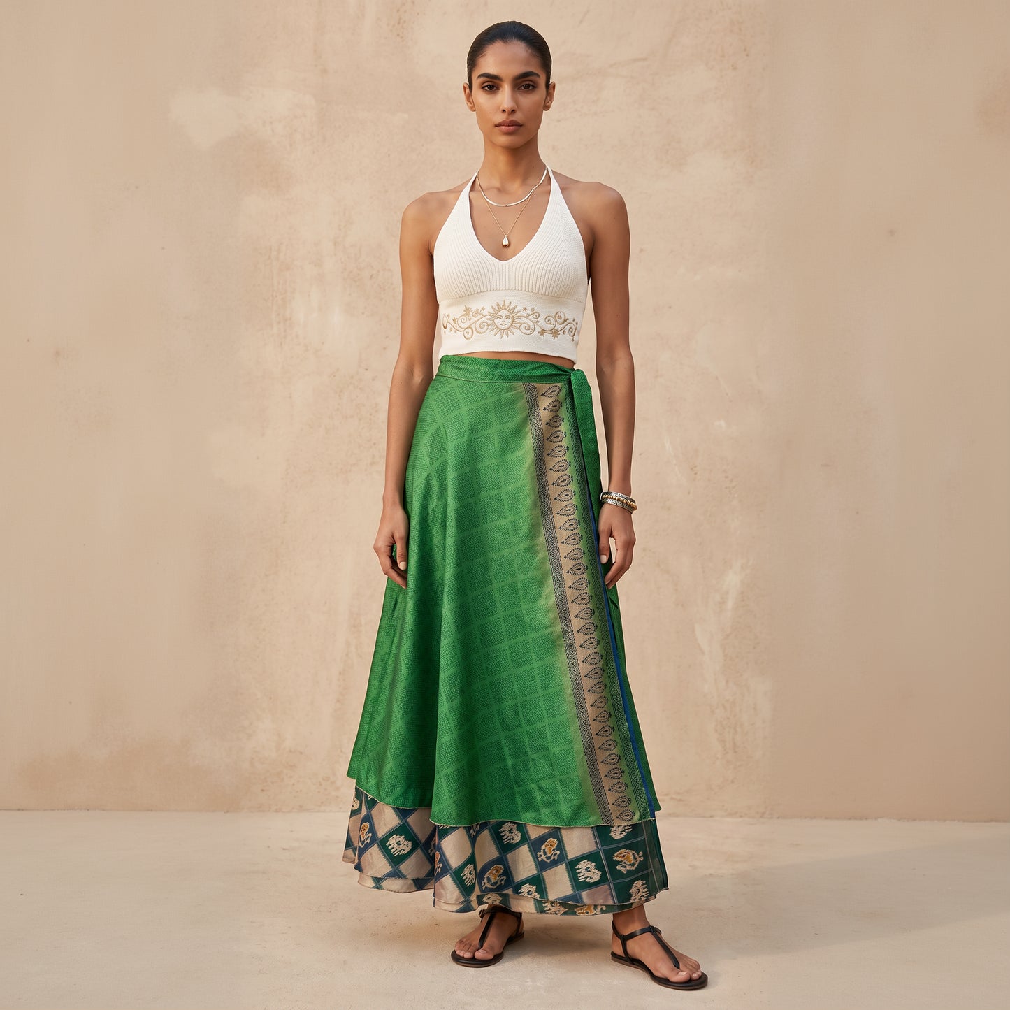 Multi-Wrap Skirt & Dress| Green Gold