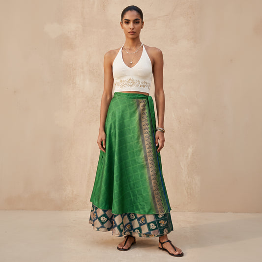 Multi-Wrap Skirt & Dress| Green Gold