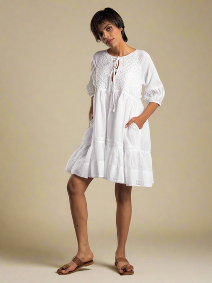 Angel Pure Cotton Embroidered Dress