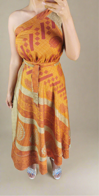 Vani Silk Double layers Wrap Skirt