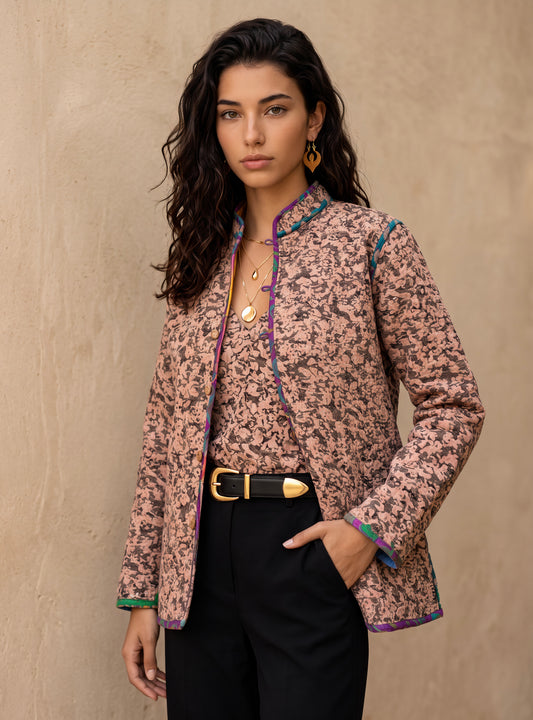 The Reversible Artisan Silk Jacket| Anya