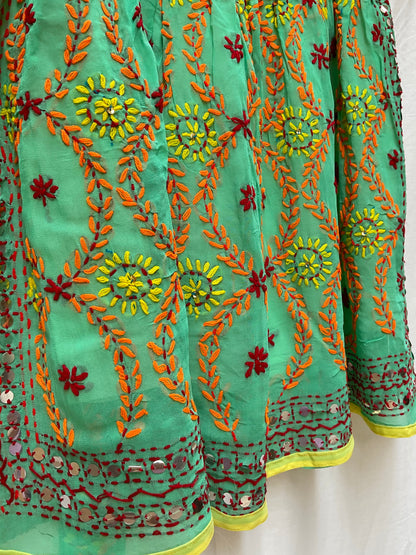 Hand-Embroidered Mini Skirt Lemonade