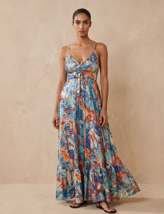 The Aurelia Silk Dress Colors Fusion