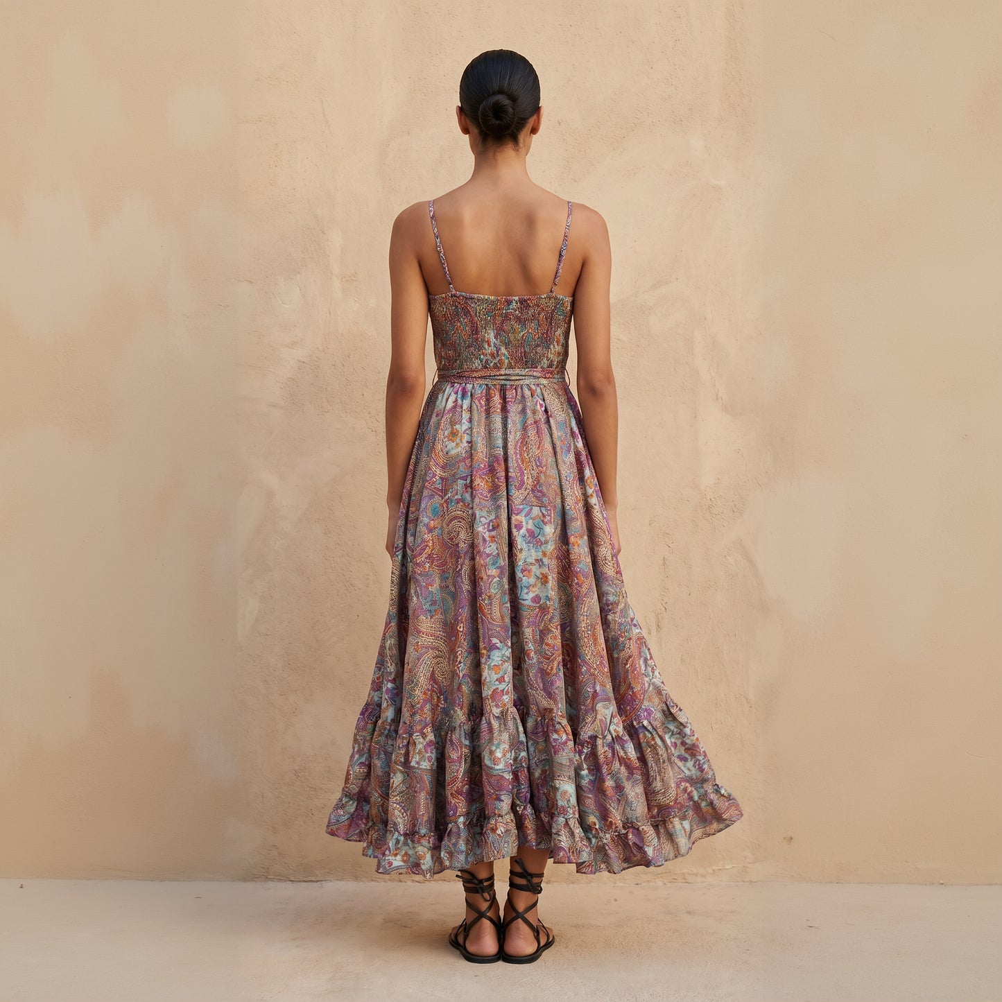 The Aurelia Silk Dress Lavender Gold