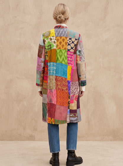 The Reversible Artisan Silk Coat | Ann