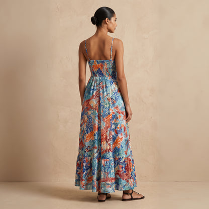 The Aurelia Silk Dress Colors Fusion