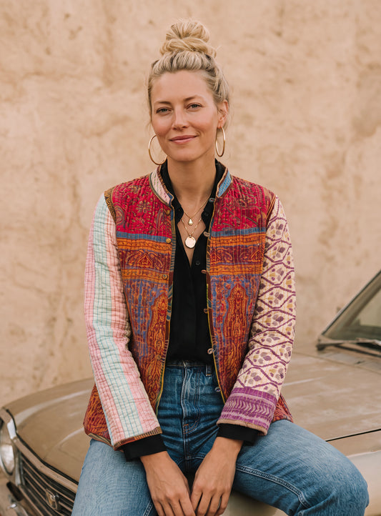 The Reversible Artisan Silk Jacket| Zoya
